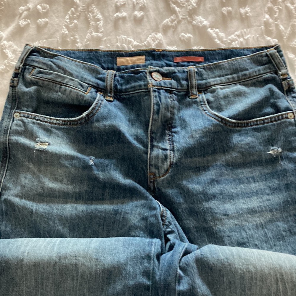 Anthropologie Pilcro Wide Leg Mid Rise Jeans.